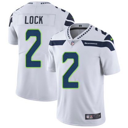 Nike Seattle Seahawks #2 Drew Lock White Men's Stitched NFL Vapor Untouchable Limited Jersey