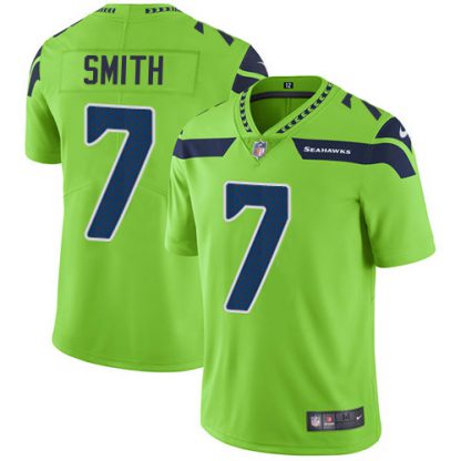 Nike Seattle Seahawks #7 Geno Smith Green Men's Stitched NFL Limited Rush Jersey
