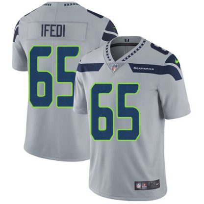 Nike Seattle Seahawks #65 Germain Ifedi Grey Alternate Men's Stitched NFL Vapor Untouchable Limited Jersey