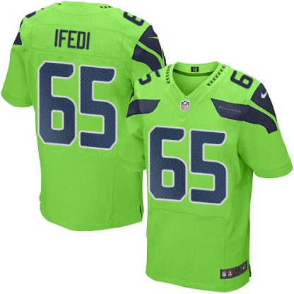 Nike Seattle Seahawks #65 Germain Ifedi Green Men's Stitched NFL Elite Rush Jersey