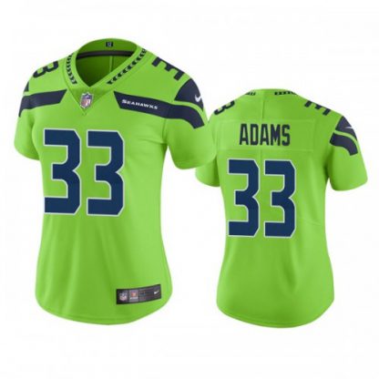 Seattle Seattle Seahawks #33 Jamal Adams Women's Green Color Rush Stitched Jersey