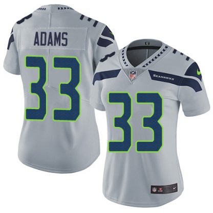 Nike Seattle Seahawks #33 Jamal Adams Grey Alternate Women's Stitched NFL Vapor Untouchable Limited Jersey