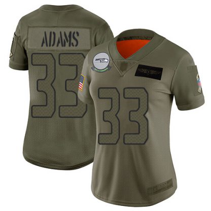 Nike Seattle Seahawks #33 Jamal Adams Camo Women's Stitched NFL Limited 2019 Salute To Service Jersey
