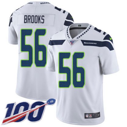 Nike Seattle Seahawks #56 Jordyn Brooks White Men's Stitched NFL 100th Season Vapor Untouchable Limited Jersey