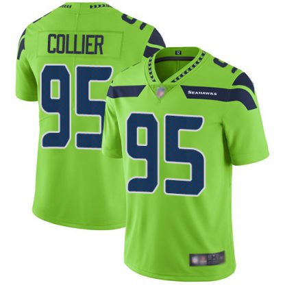 Nike Seattle Seahawks #95 L.J. Collier Green Men's Stitched NFL Limited Rush Jersey