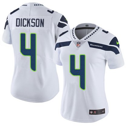 Nike Seattle Seahawks #4 Michael Dickson White Women's Stitched NFL Vapor Untouchable Limited Jersey