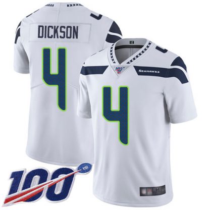 Nike Seattle Seahawks #4 Michael Dickson White Youth Stitched NFL 100th Season Vapor Limited Jersey