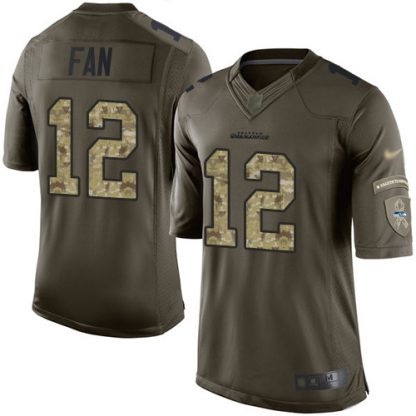 Nike Seattle Seahawks #12 Fan Green Men's Stitched NFL Limited 2015 Salute To Service Jersey