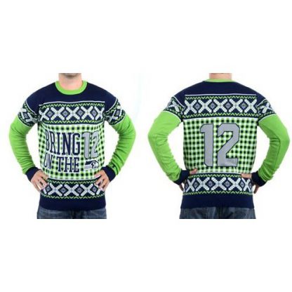 Nike Seattle Seahawks #12 Fan Men's Ugly Sweater