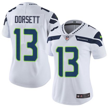 Nike Seattle Seahawks #13 Phillip Dorsett White Women's Stitched NFL Vapor Untouchable Limited Jersey