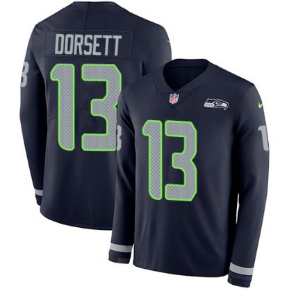 Nike Seattle Seahawks #13 Phillip Dorsett Steel Blue Team Color Youth Stitched NFL Limited Therma Long Sleeve Jersey