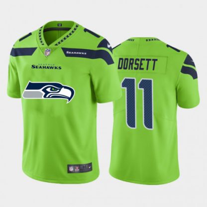 Seattle Seattle Seahawks #11 Phillip Dorsett II Green Men's Nike Big Team Logo Vapor Limited NFL Jersey
