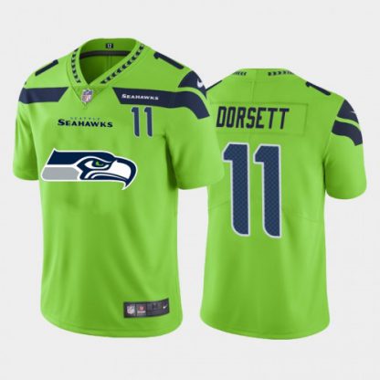 Seattle Seattle Seahawks #11 Phillip Dorsett II Green Men's Nike Big Team Logo Player Vapor Limited NFL Jersey
