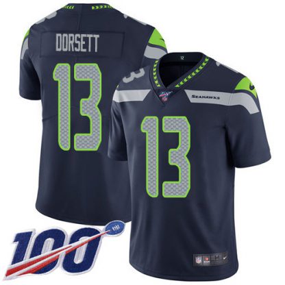 Nike Seattle Seahawks #13 Phillip Dorsett Steel Blue Team Color Men's Stitched NFL 100th Season Vapor Untouchable Limited Jersey
