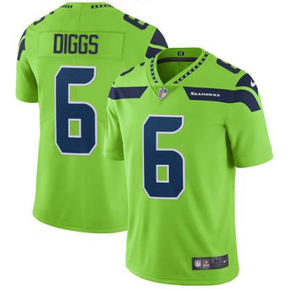 Nike Seattle Seahawks #6 Quandre Diggs Green Men's Stitched NFL Limited Rush Jersey