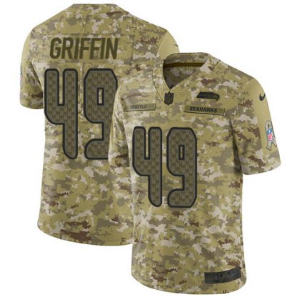 Nike Seattle Seahawks #49 Shaquem Griffin Camo Youth Stitched NFL Limited 2018 Salute to Service Jersey