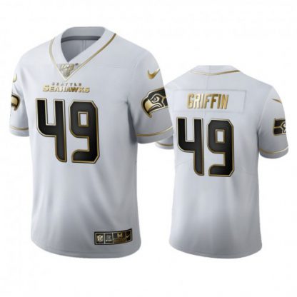 Seattle Seattle Seahawks #49 Shaquem Griffin Men's Nike White Golden Edition Vapor Limited NFL 100 Jersey