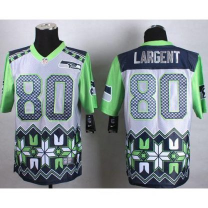 Nike Seattle Seahawks #80 Steve Largent Grey Men's Stitched NFL Elite Noble Fashion Jersey