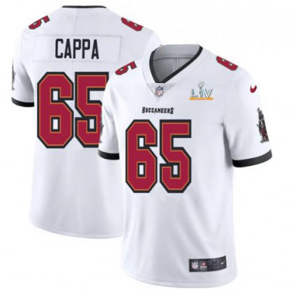 Tampa Bay Tampa Bay Buccaneers #65 Alex Cappa Men's Super Bowl LV Bound Nike White Vapor Limited Jersey