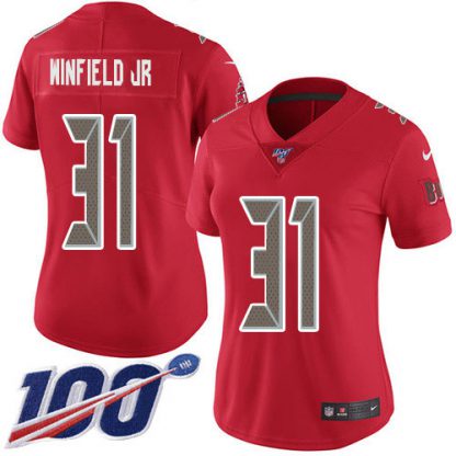 Nike Tampa Bay Buccaneers #31 Antoine Winfield Jr. Red Women's Stitched NFL Limited Rush 100th Season Jersey