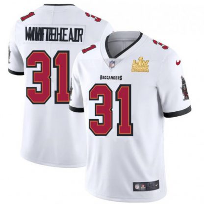 Tampa Bay Tampa Bay Buccaneers #31 Antoine Winfield Jr. Youth Super Bowl LV Champions Patch Nike White Vapor Limited Jersey