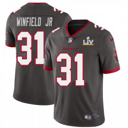 Tampa Bay Tampa Bay Buccaneers #31 Antoine Winfield Jr. Men's Super Bowl LV Bound Nike Pewter Alternate Vapor Limited Jersey
