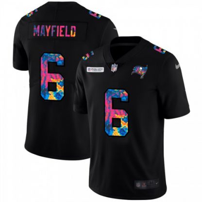 Tampa Bay Tampa Bay Buccaneers #6 Baker Mayfield Men's Nike Multi-Color Black 2020 NFL Crucial Catch Vapor Untouchable Limited Jersey