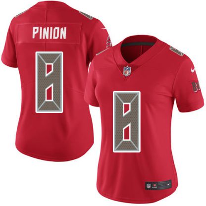 Nike Tampa Bay Buccaneers #8 Bradley Pinion Red Women's Stitched NFL Limited Rush Jersey