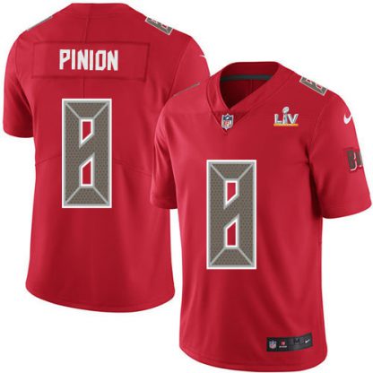 Nike Tampa Bay Buccaneers #8 Bradley Pinion Red Men's Super Bowl LV Bound Stitched NFL Limited Rush Jersey