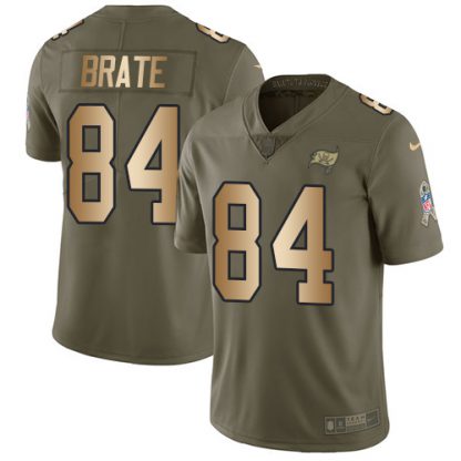 Nike Tampa Bay Buccaneers #84 Cameron Brate Olive/Gold Men's Stitched NFL Limited 2017 Salute To Service Jersey