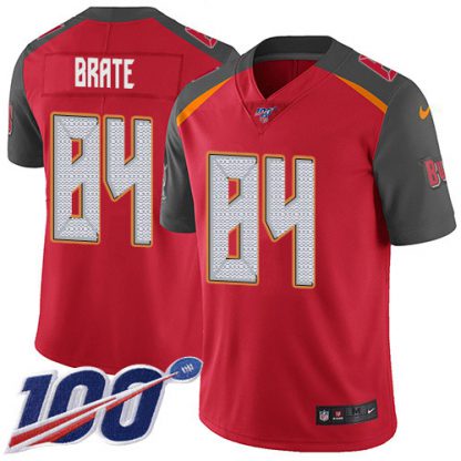 Nike Tampa Bay Buccaneers #84 Cameron Brate Red Team Color Men's Stitched NFL 100th Season Vapor Untouchable Limited Jersey