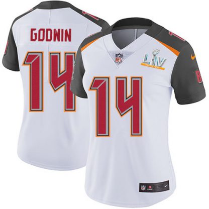 Nike Tampa Bay Buccaneers #14 Chris Godwin White Women's Super Bowl LV Bound Stitched NFL Vapor Untouchable Limited Jersey