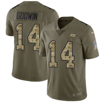 Nike Tampa Bay Buccaneers #14 Chris Godwin Olive/Camo Youth Stitched NFL Limited 2017 Salute To Service Jersey