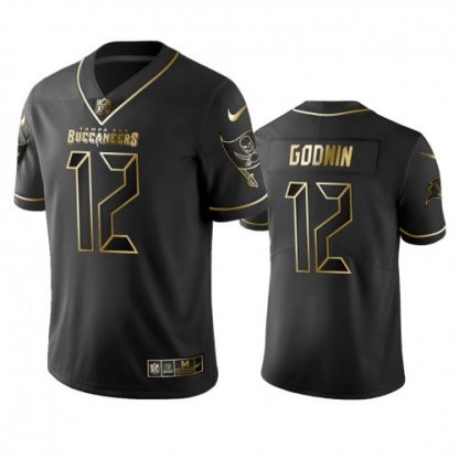 Tampa Bay Buccaneers #12 Chris Godwin Men's Stitched NFL Vapor Untouchable Limited Black Golden Jersey