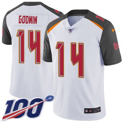 Nike Tampa Bay Buccaneers #14 Chris Godwin White Men's Stitched NFL 100th Season Vapor Untouchable Limited Jersey