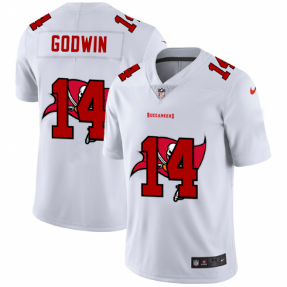 Tampa Bay Tampa Bay Buccaneers #14 Chris Godwin White Men's Nike Team Logo Dual Overlap Limited NFL Jersey