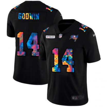 Tampa Bay Tampa Bay Buccaneers #14 Chris Godwin Men's Nike Multi-Color Black 2020 NFL Crucial Catch Vapor Untouchable Limited Jersey