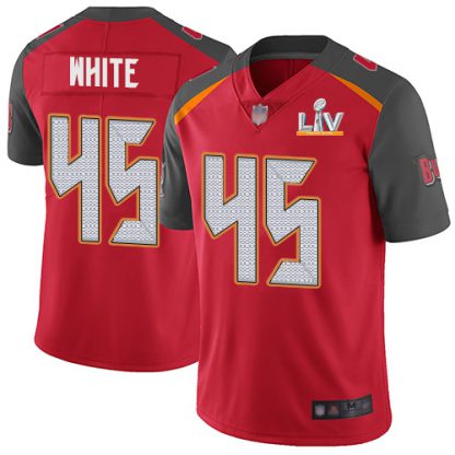 Nike Tampa Bay Buccaneers #45 Devin White Red Team Color Youth Super Bowl LV Bound Stitched NFL Vapor Untouchable Limited Jersey