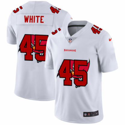 Tampa Bay Tampa Bay Buccaneers #45 Devin White White Men's Nike Team Logo Dual Overlap Limited NFL Jersey