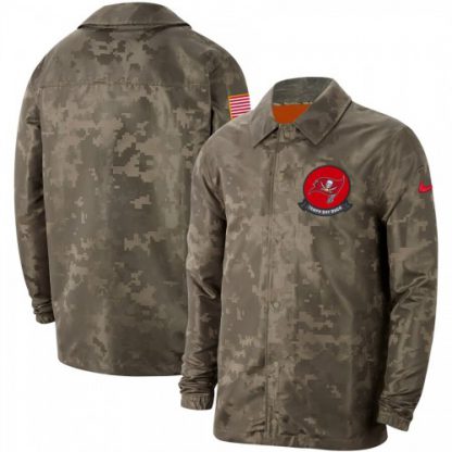 Men's Tampa Bay Tampa Bay Buccaneers Nike Camo 2019 Salute to Service Sideline Full-Zip Lightweight Jacket