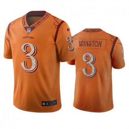 Tampa Bay Tampa Bay Buccaneers #3 Jameis Winston Orange Vapor Limited City Edition Jersey
