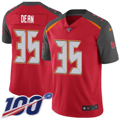 Nike Tampa Bay Buccaneers #35 Jamel Dean Red Team Color Youth Stitched NFL 100th Season Vapor Untouchable Limited Jersey
