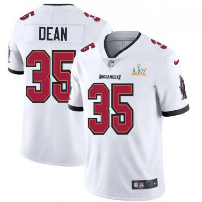 Tampa Bay Tampa Bay Buccaneers #35 Jamel Dean Men's Super Bowl LV Bound Nike White Vapor Limited Jersey