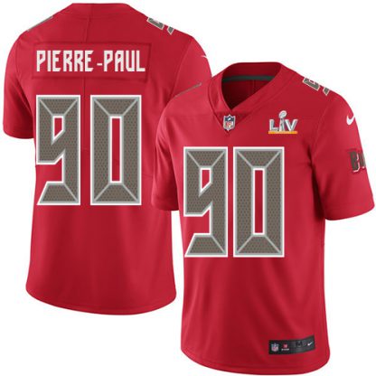Nike Tampa Bay Buccaneers #90 Jason Pierre-Paul Red Youth Super Bowl LV Bound Stitched NFL Limited Rush Jersey