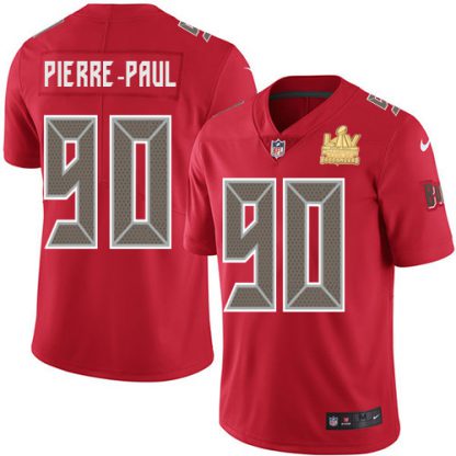 Nike Tampa Bay Buccaneers #90 Jason Pierre-Paul Red Youth Super Bowl LV Champions Stitched NFL Limited Rush Jersey