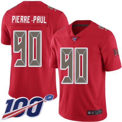 Nike Tampa Bay Buccaneers #90 Jason Pierre-Paul Red Men's Stitched NFL Limited Rush 100th Season Jersey