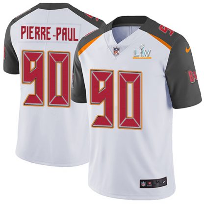 Nike Tampa Bay Buccaneers #90 Jason Pierre-Paul White Men's Super Bowl LV Bound Stitched NFL Vapor Untouchable Limited Jersey
