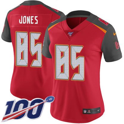 Nike Tampa Bay Buccaneers #85 Julio Jones Red Team Color Women's Stitched NFL 100th Season Vapor Untouchable Limited Jersey