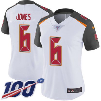 Nike Tampa Bay Buccaneers #6 Julio Jones White Women's Stitched NFL 100th Season Vapor Untouchable Limited Jersey