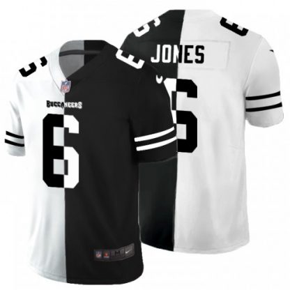 Tampa Bay Tampa Bay Buccaneers #6 Julio Jones Men's Black V White Peace Split Nike Vapor Untouchable Limited NFL Jersey